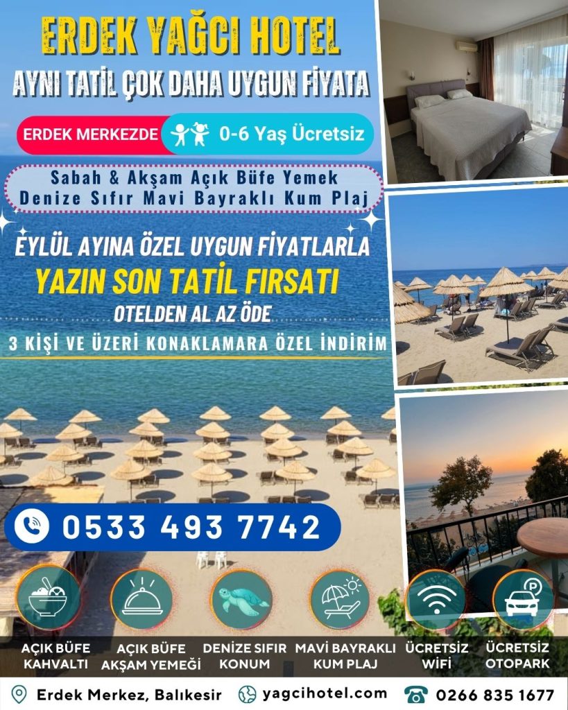 SABAH & AKŞAM AÇIK BÜFE YEMEK DENİze sıfır mavi bayraklı kum plaj